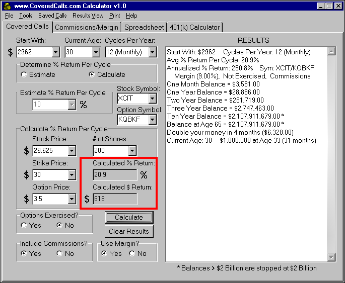 Example Writing a Covered Call
