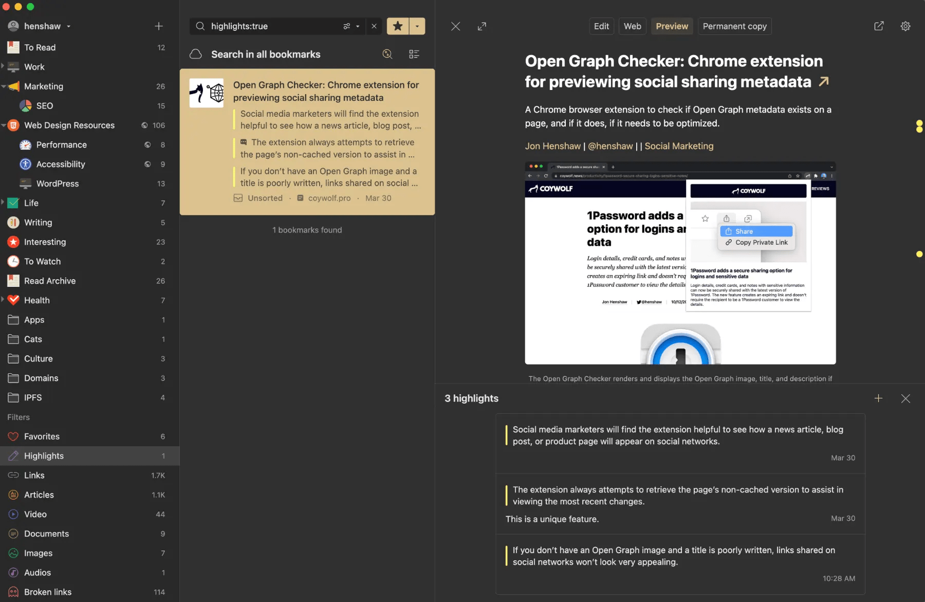 Popular bookmark manager, Raindrop.io, adds highlights and annotations