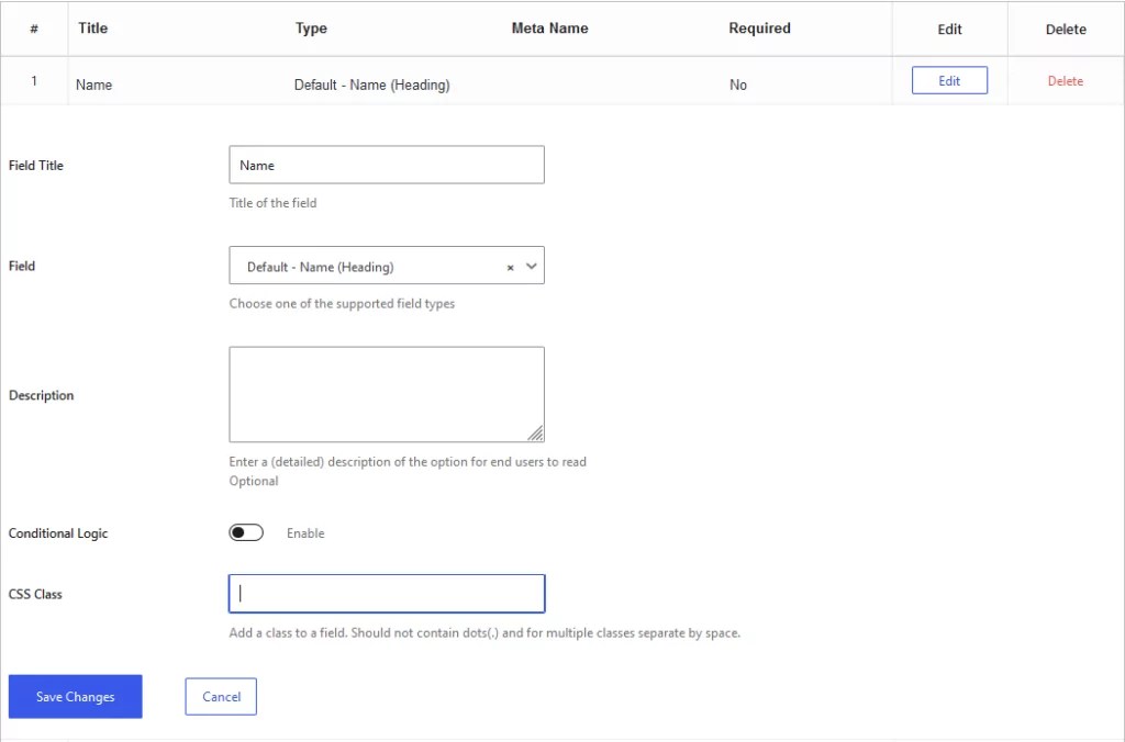Custom CSS Classes on Fields for Profile Builder