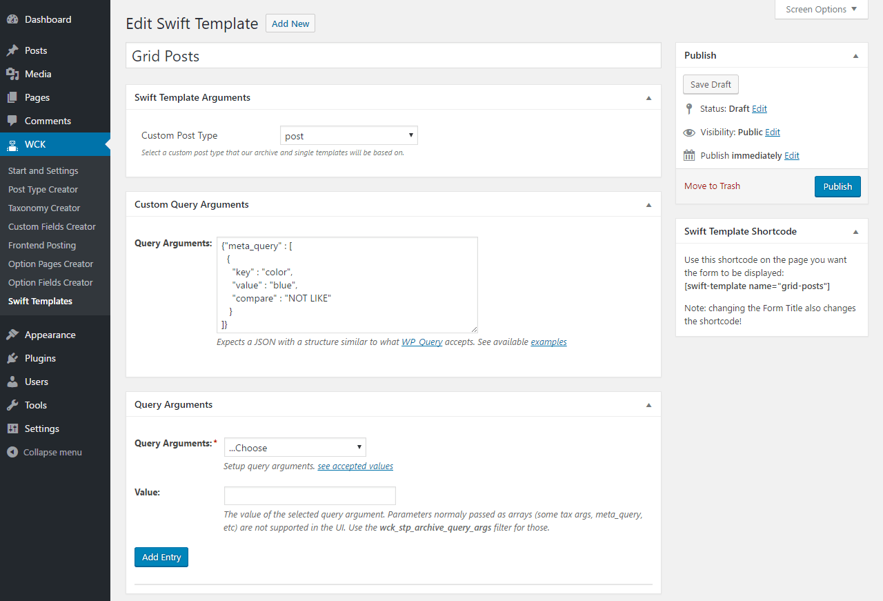 Swift Templates Custom Query Arguments