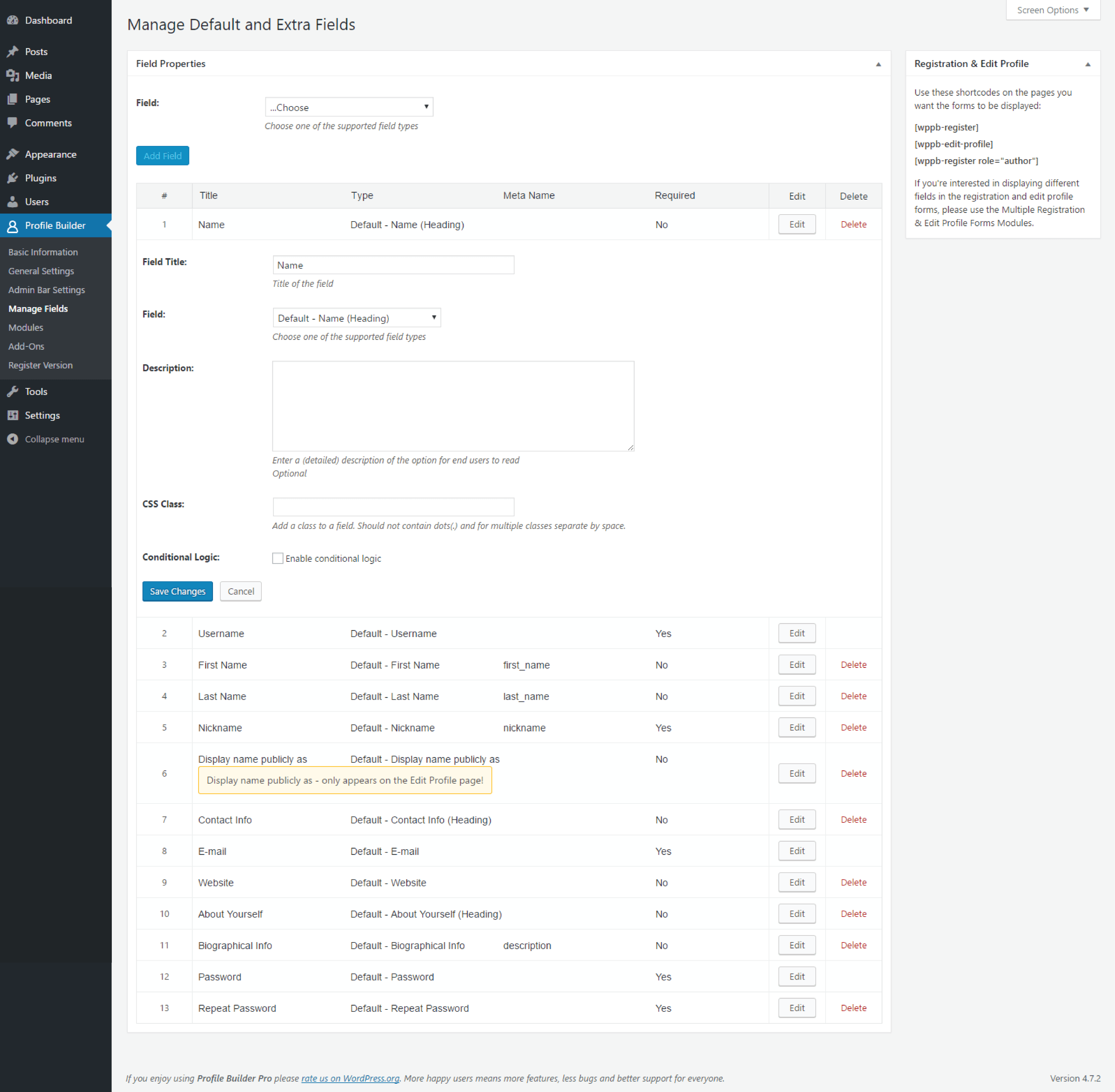 Custom CSS Classes on Fields Cozmoslabs