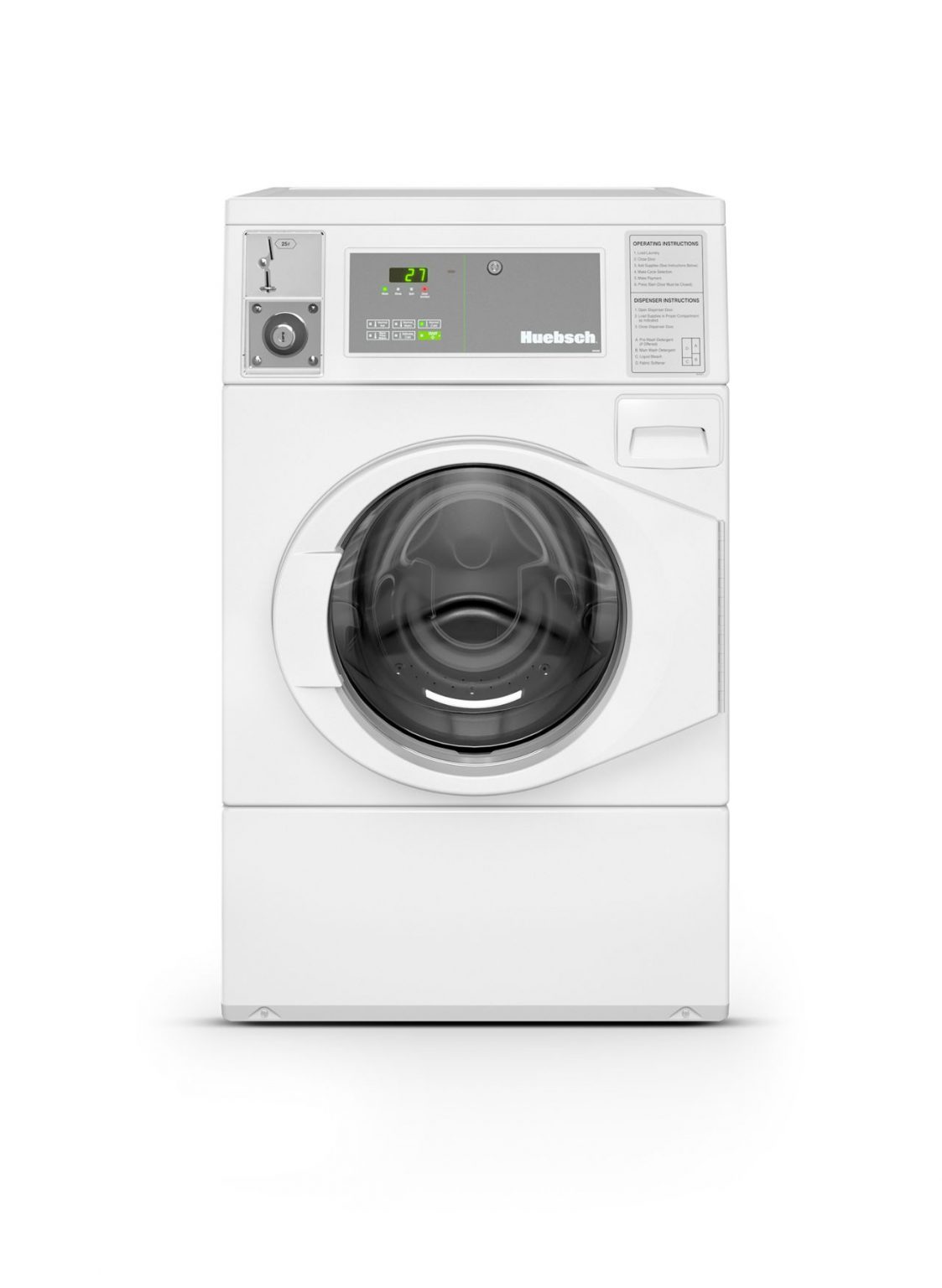 Huebsch Commercial High Efficiency Front Load Washer Coin
