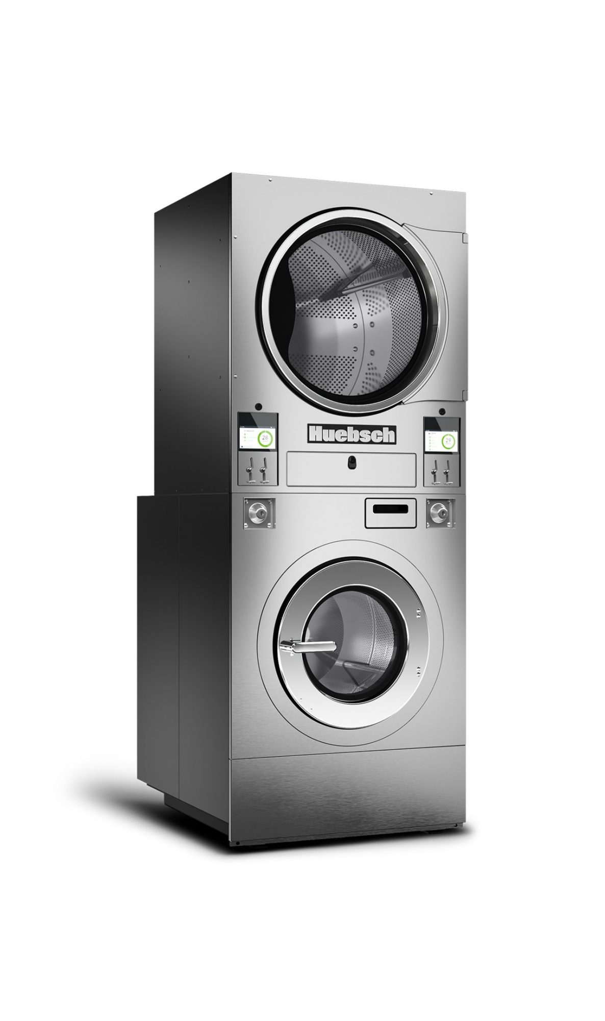 Huebsch Stacked Washer Extractor & Dryer Coin & Professional