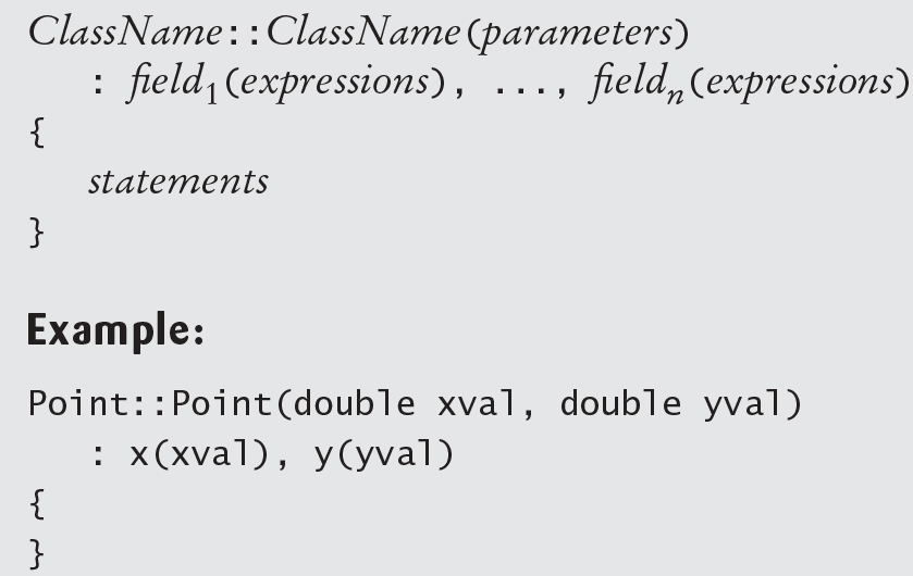 C++ Constructor Initializer list Destructor (Example)
