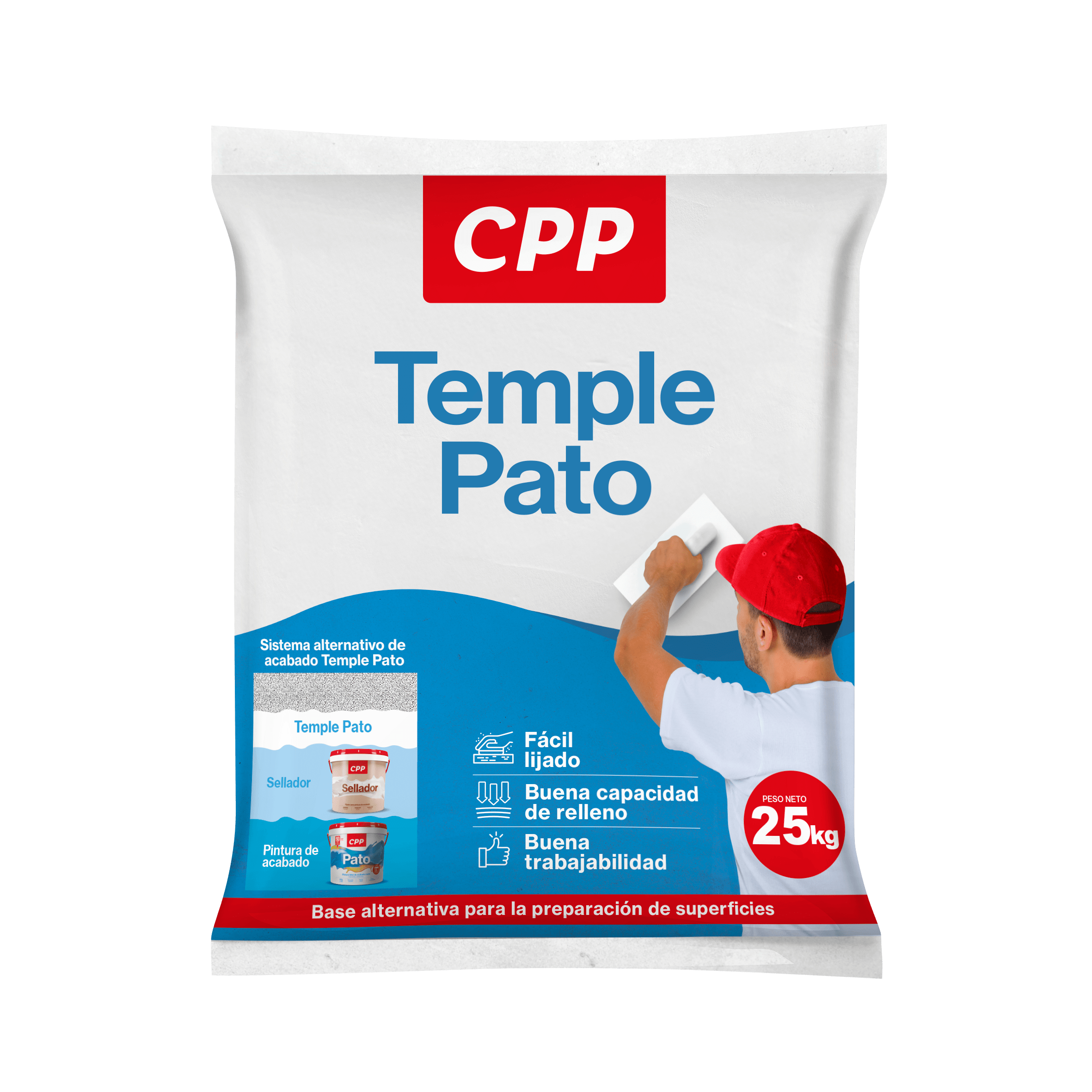 Temple Pato / Pinturas CPP, bases latex, imprimante, pasta fina