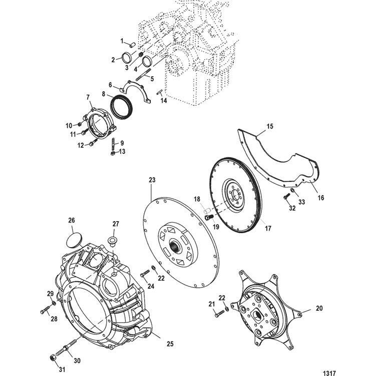 CP Performance Cylinder Block, Flywheel Housing
