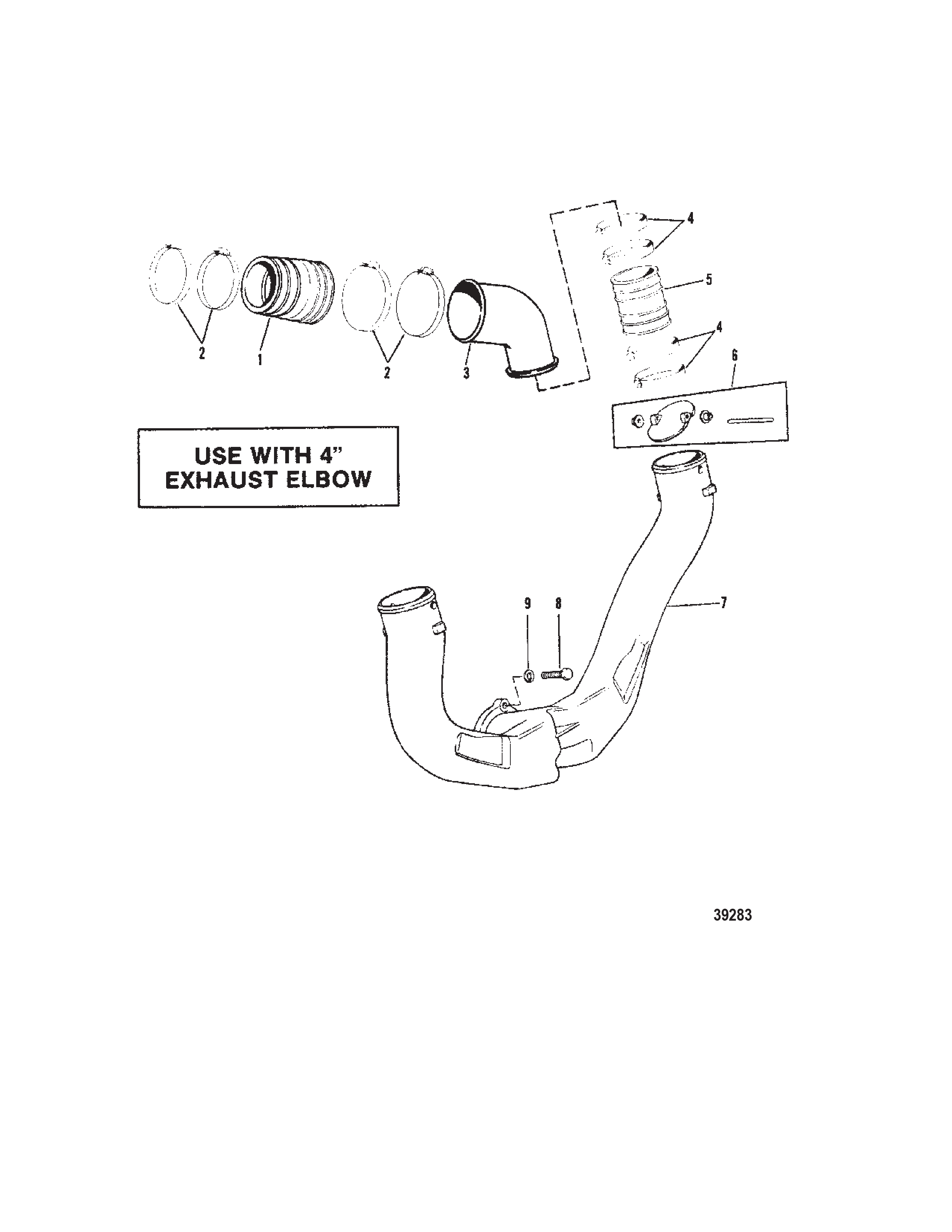 CP Performance - EXHAUST SYSTEM USE WITH 4 INCH EXHAUST ELBOW