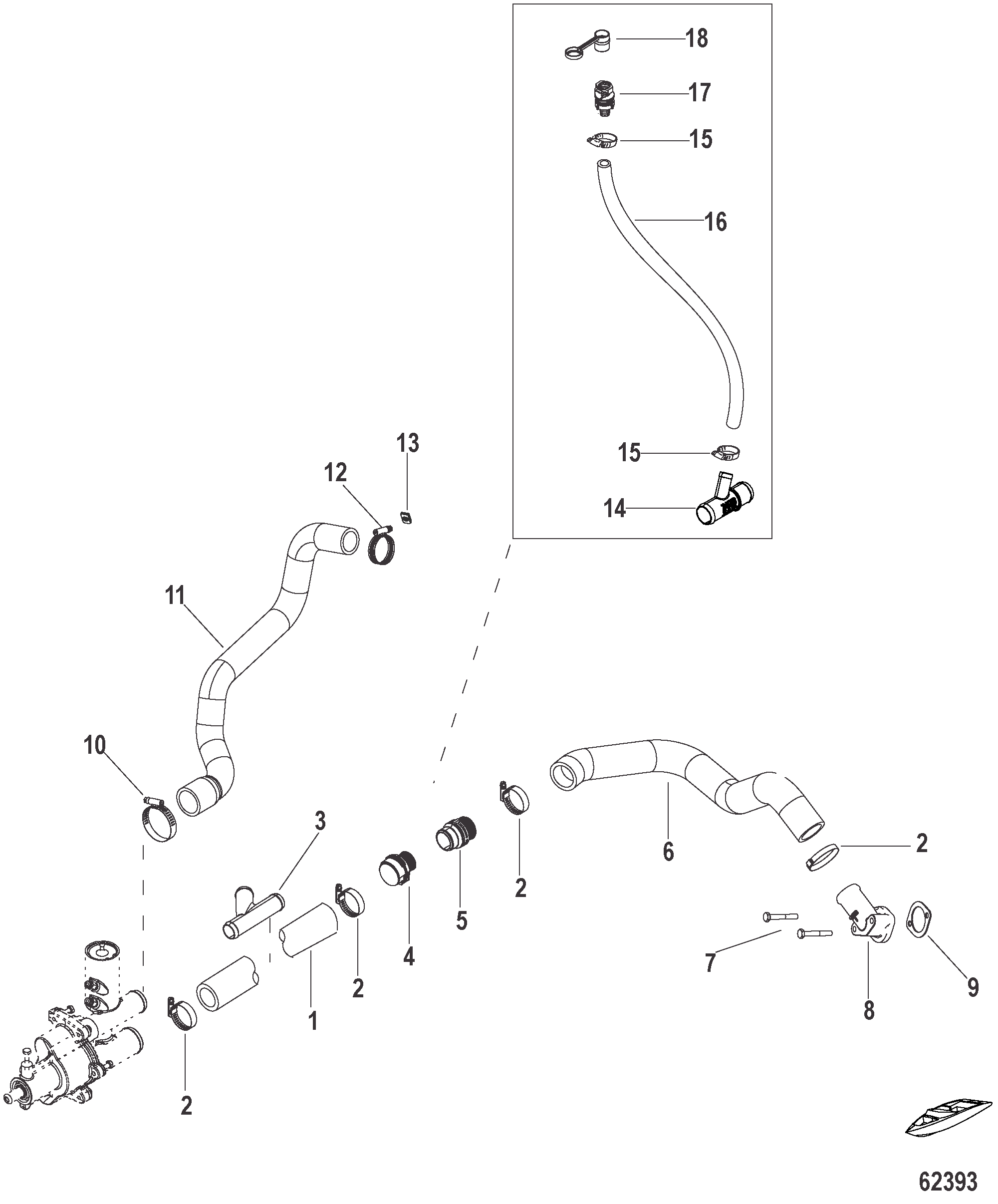 CP Performance Raw Water Cooling (Bravo) Sea Pump Hoses