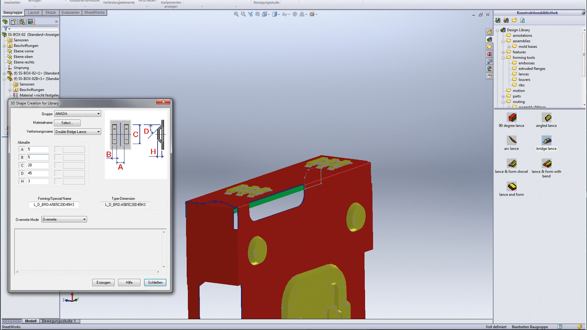 SheetWorks 21 Perform sheetmetal unfolding processingSoftware