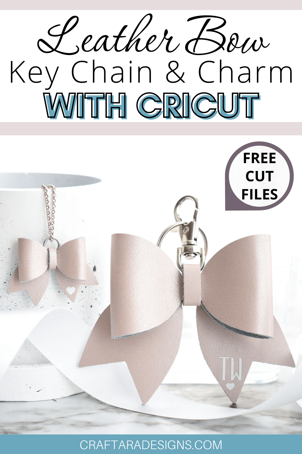 How to make a leather bow keychain with Cricut Craftara Creates