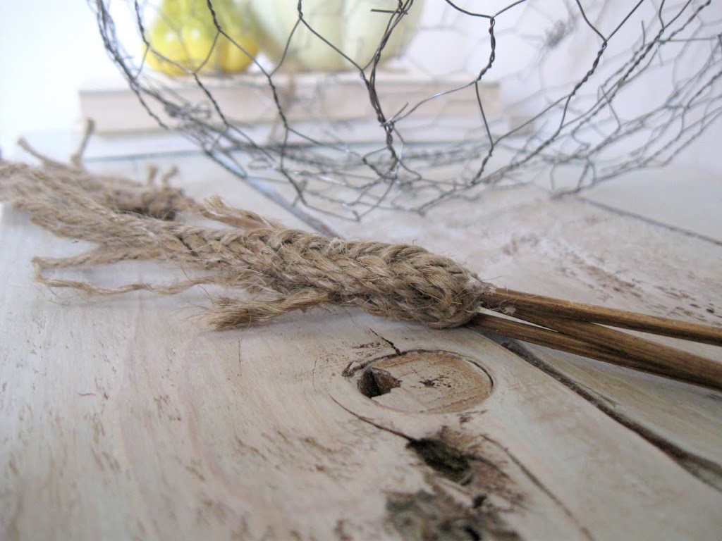 Twine and chicken wire