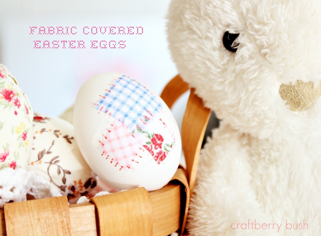 Fabric Covered Eggs and a new winner….