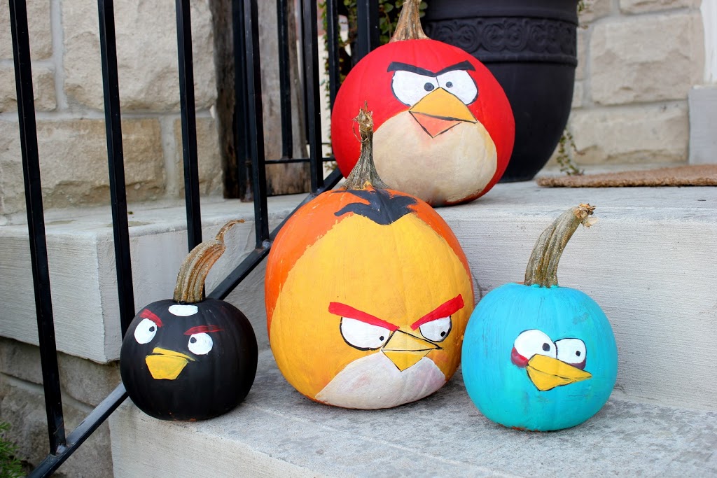 Angry Birds Pumpkin Template