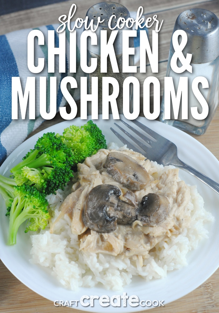 Slow Cooker Chicken & Mushrooms Recipe Craft Create Cook