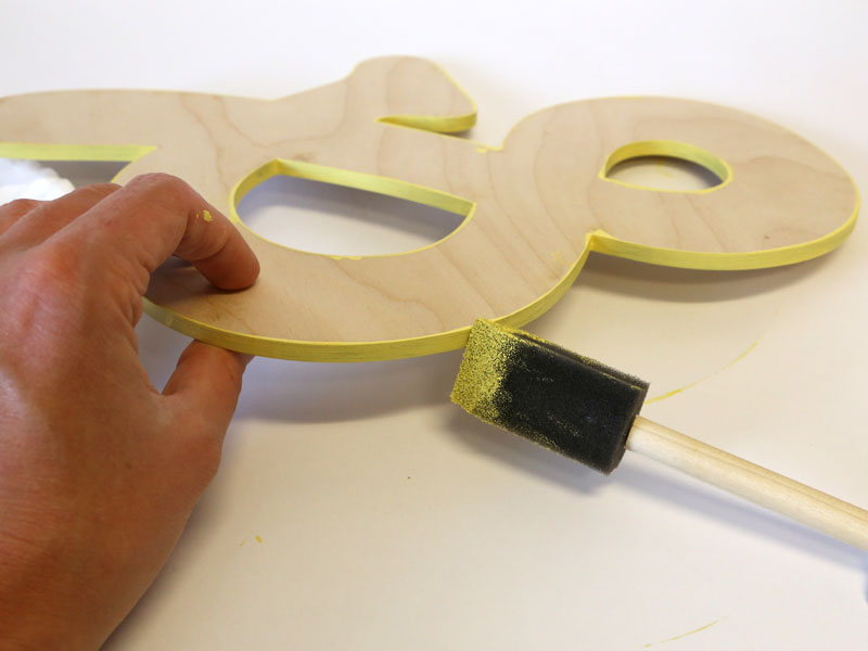 How to Paint Wood Letters with a Brush