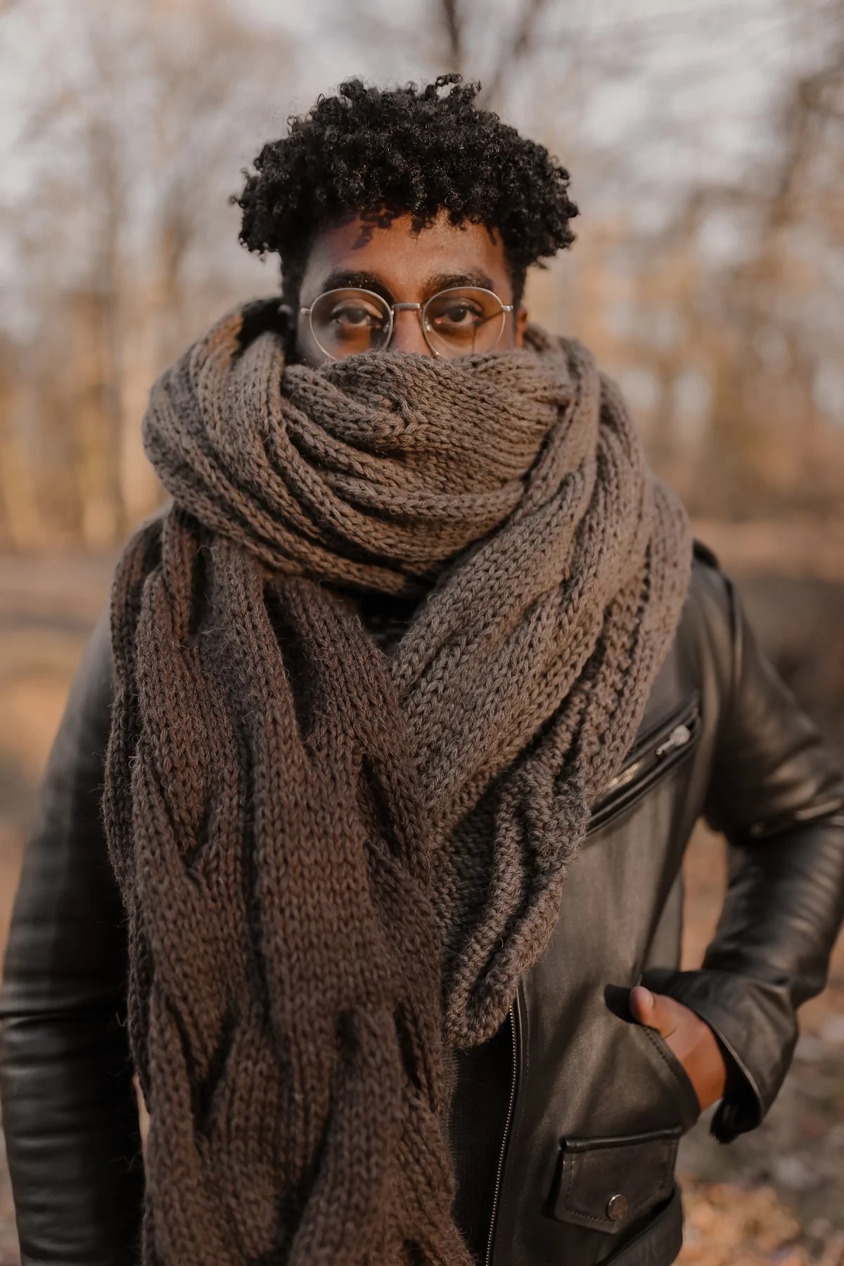 The Sea of Cables Extra Large Warm Scarf Knit Kit • Craftdrawer