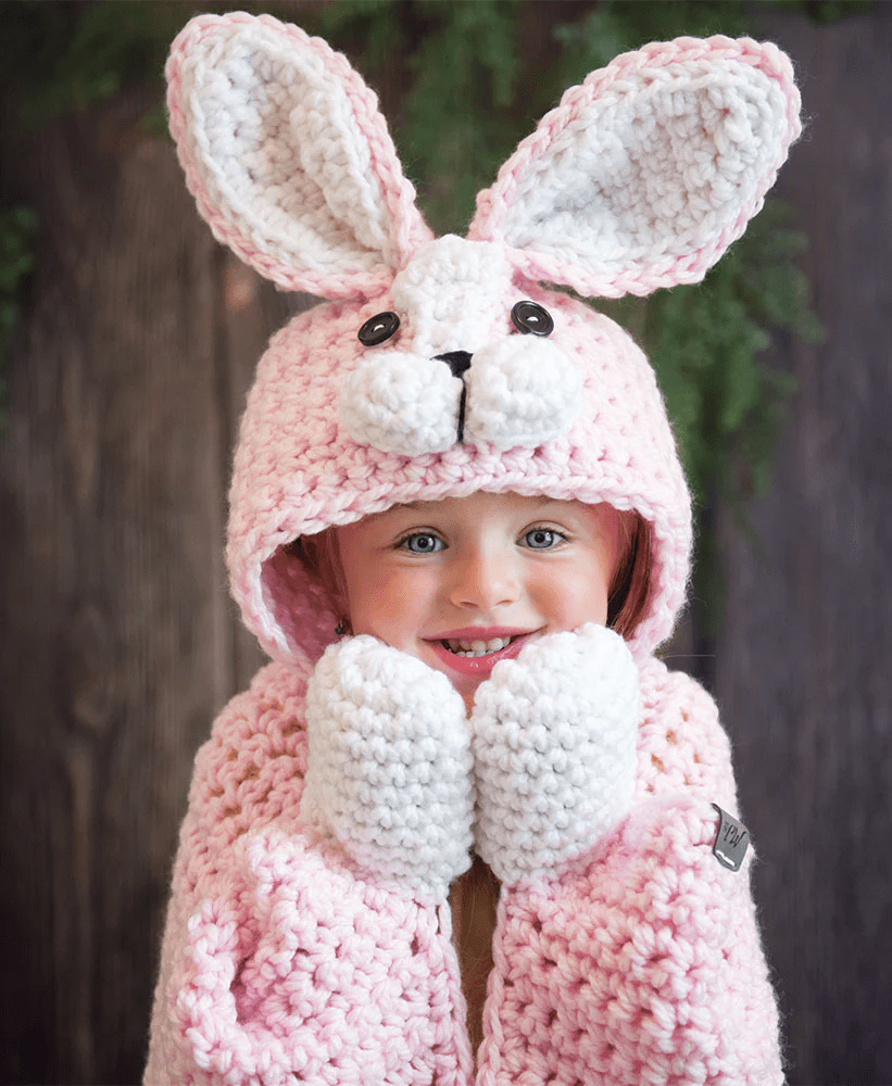 Crochet the Hooded Rabbit Blanket for your Little One