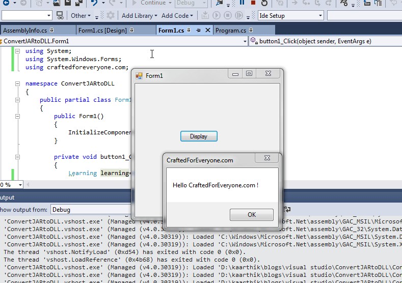 Convert JAR file to DLL for use in Visual Studio Crafted For Everyone