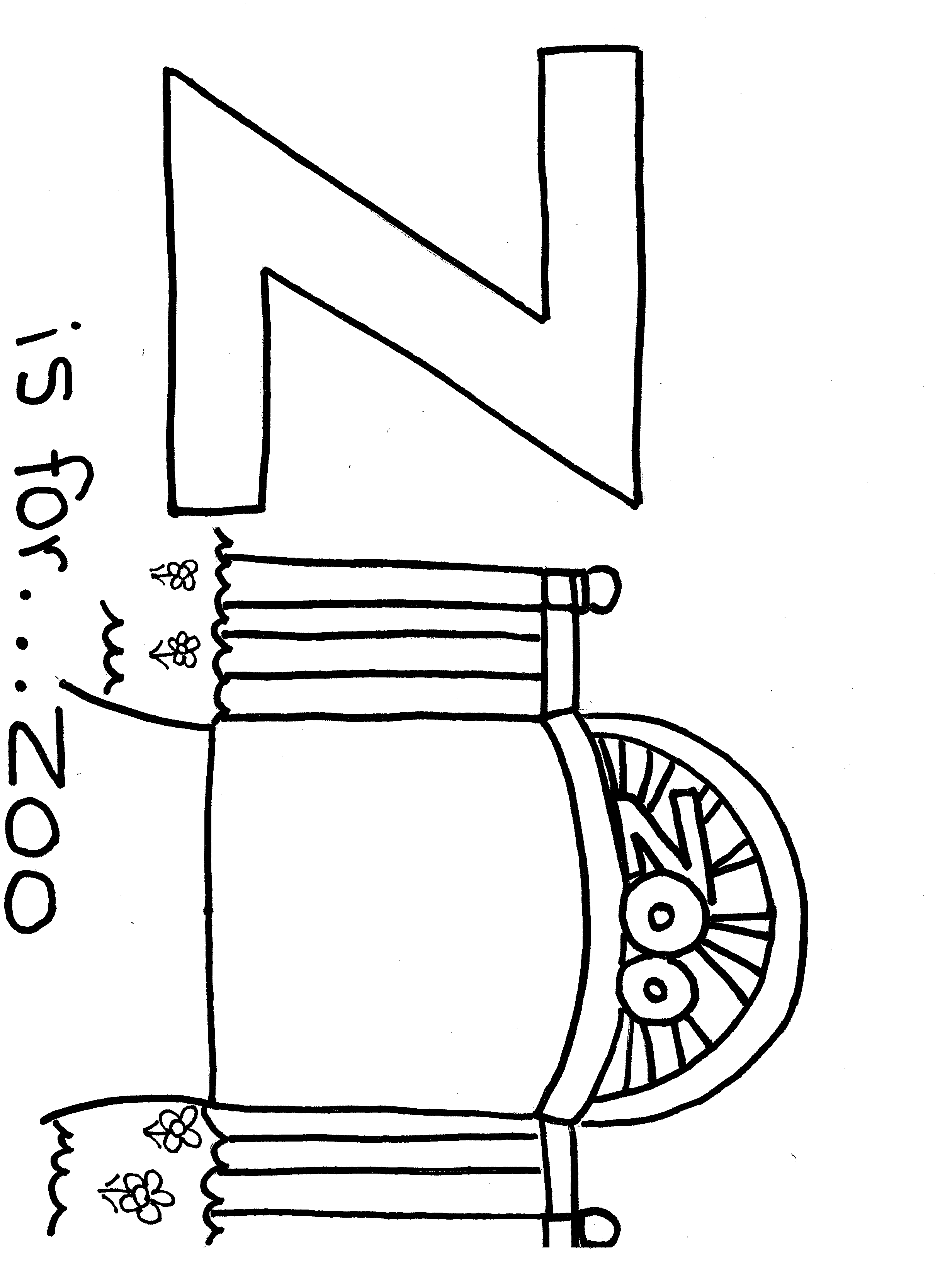 Free printable alphabet coloring page Letter Z