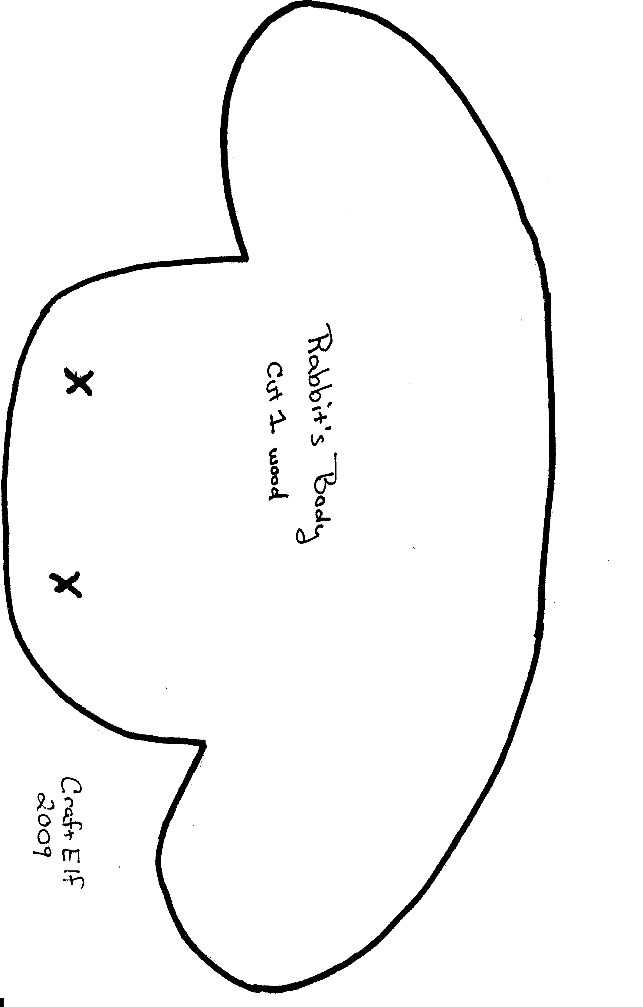 Wooden bunny pattern; Craft Elf