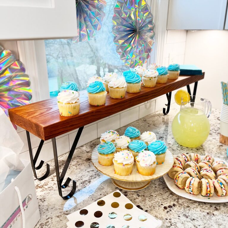 Make A Tall Table Riser Using Dollar Store Brackets