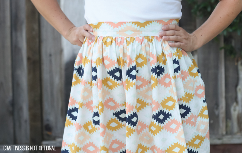 arizona full gathered skirt