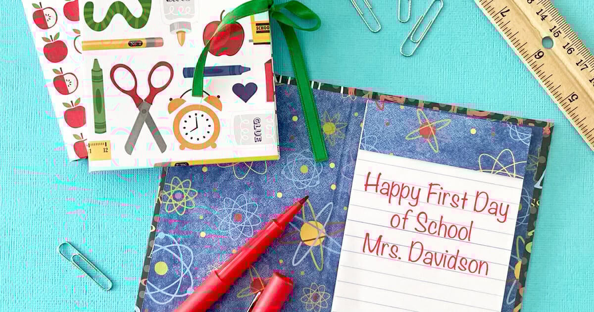 DIY Teacher Notepad Gift Crafting Cheerfully