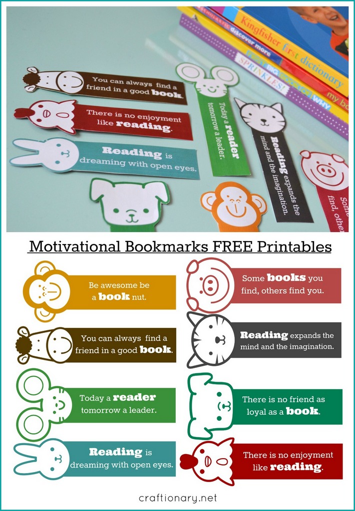 diy motivational bookmarks for kids free printable craftionary