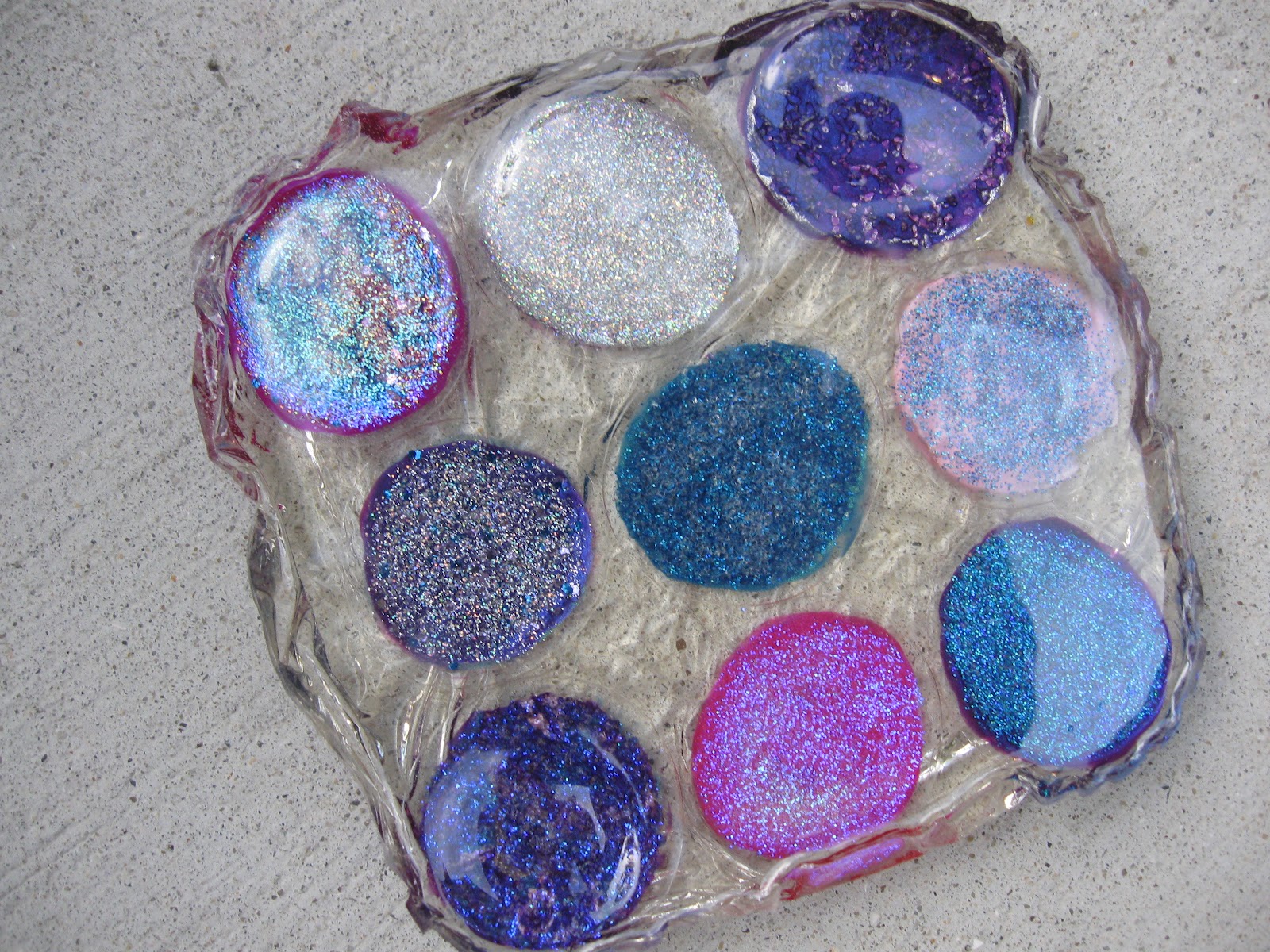 Nail Polish Glass Stone Coaster Craft Klatch
