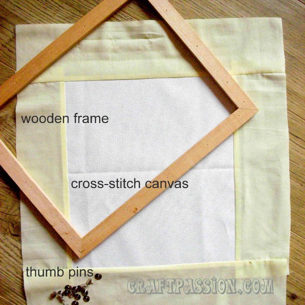 Cross Stitch On Canvas Frame Cross Stitch Patterns