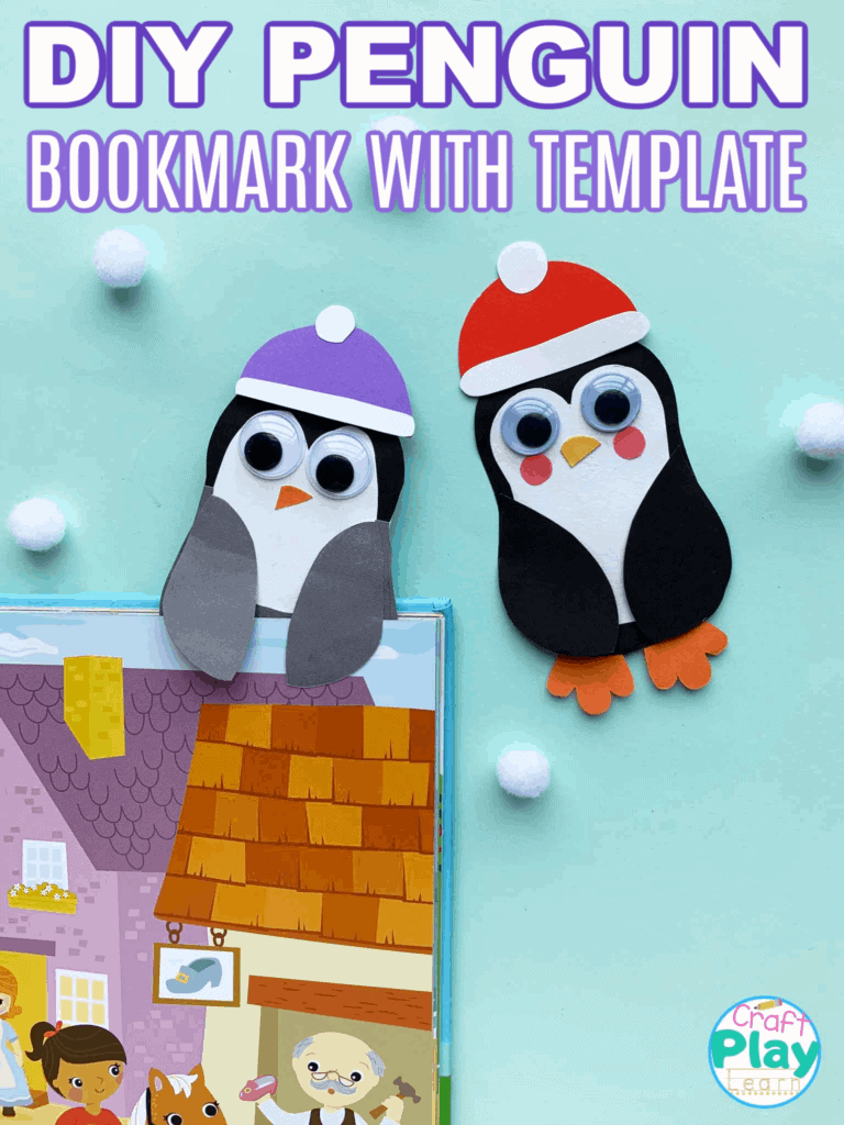 DIY Penguin Bookmark Template And Craft Craft Play Learn
