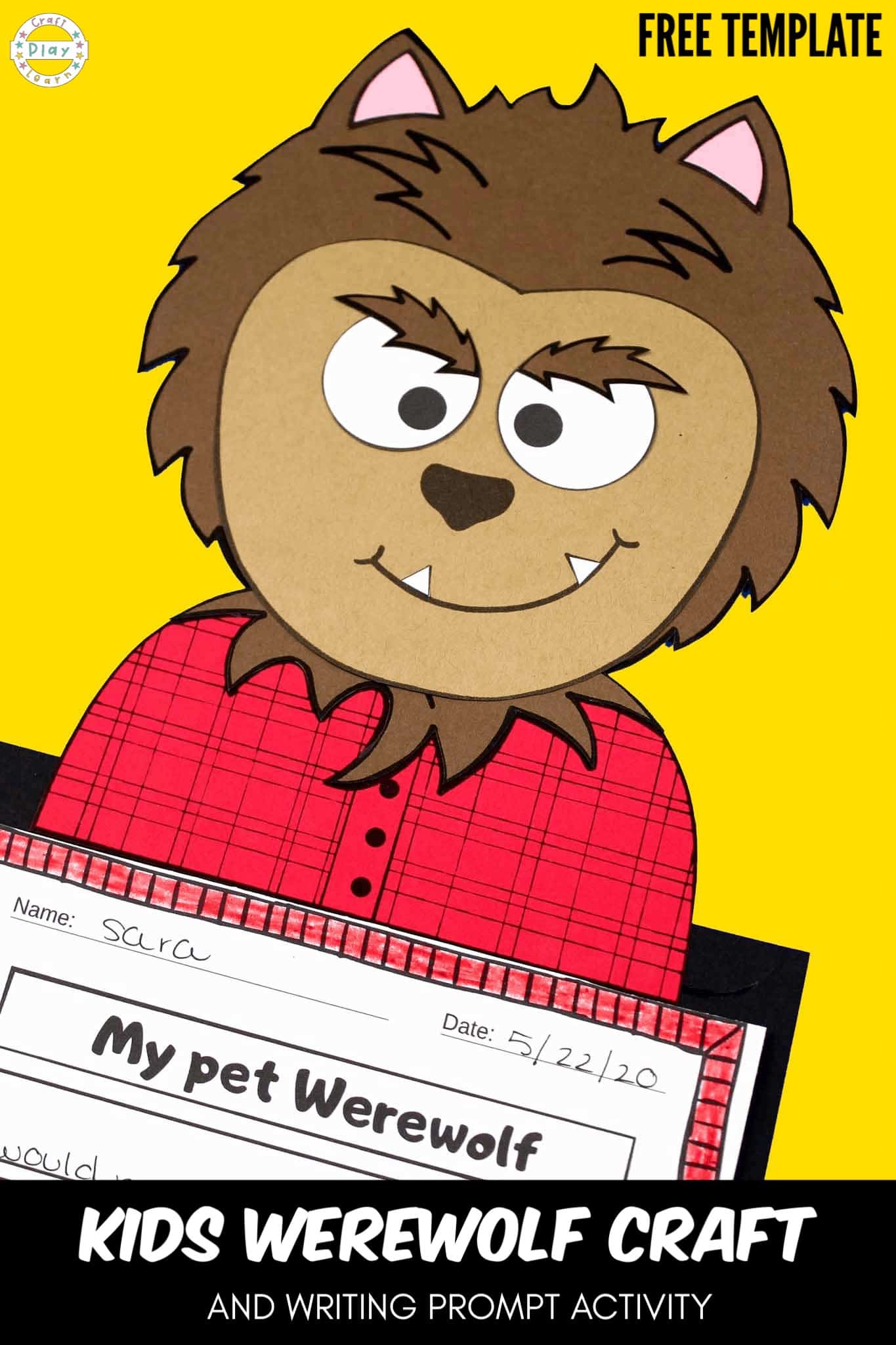 Printable Halloween Crafts The Werewolf Craft Play Learn