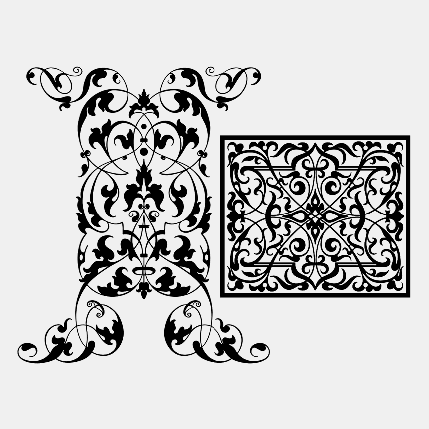 Two classic rectangular ornaments CRAFTSMANSPACE