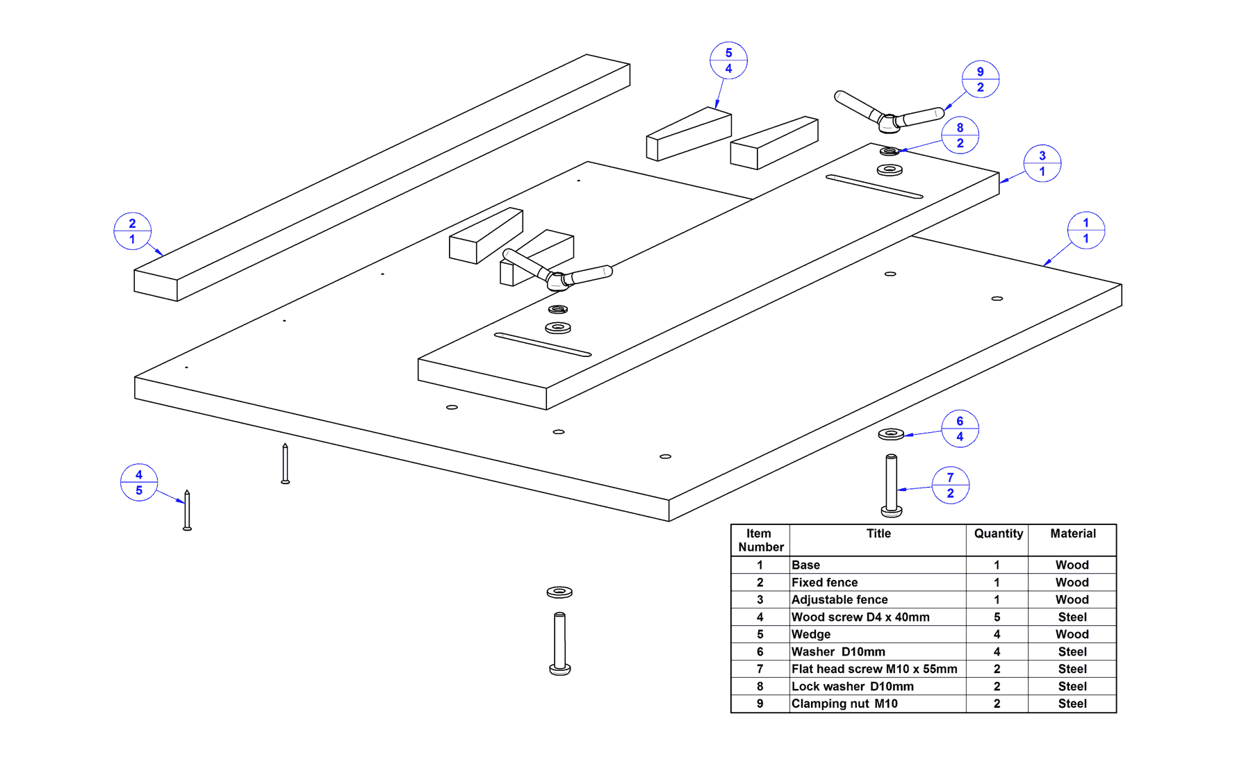 Board gluing fixture plan