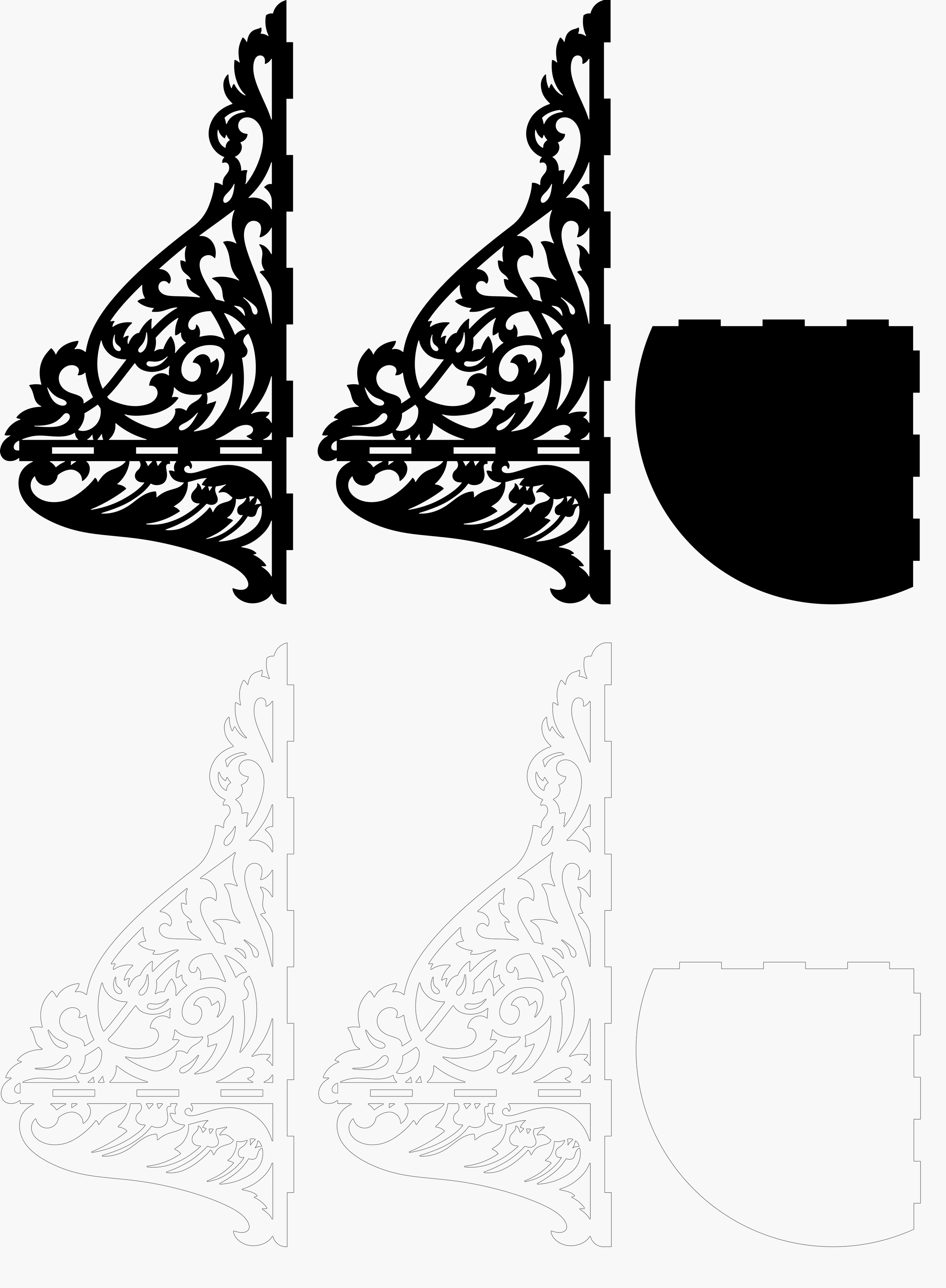 Scroll saw corner shelf project