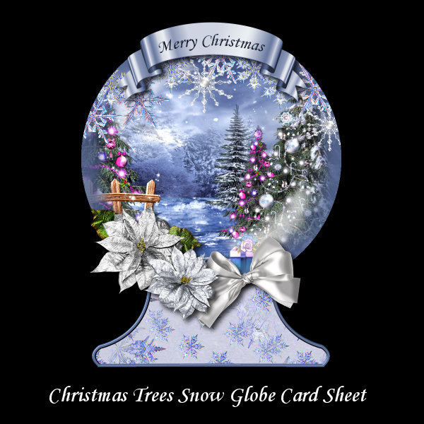 Snow Globe Card Sheet Instructions