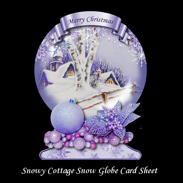 Snow Globe Card Sheet Instructions