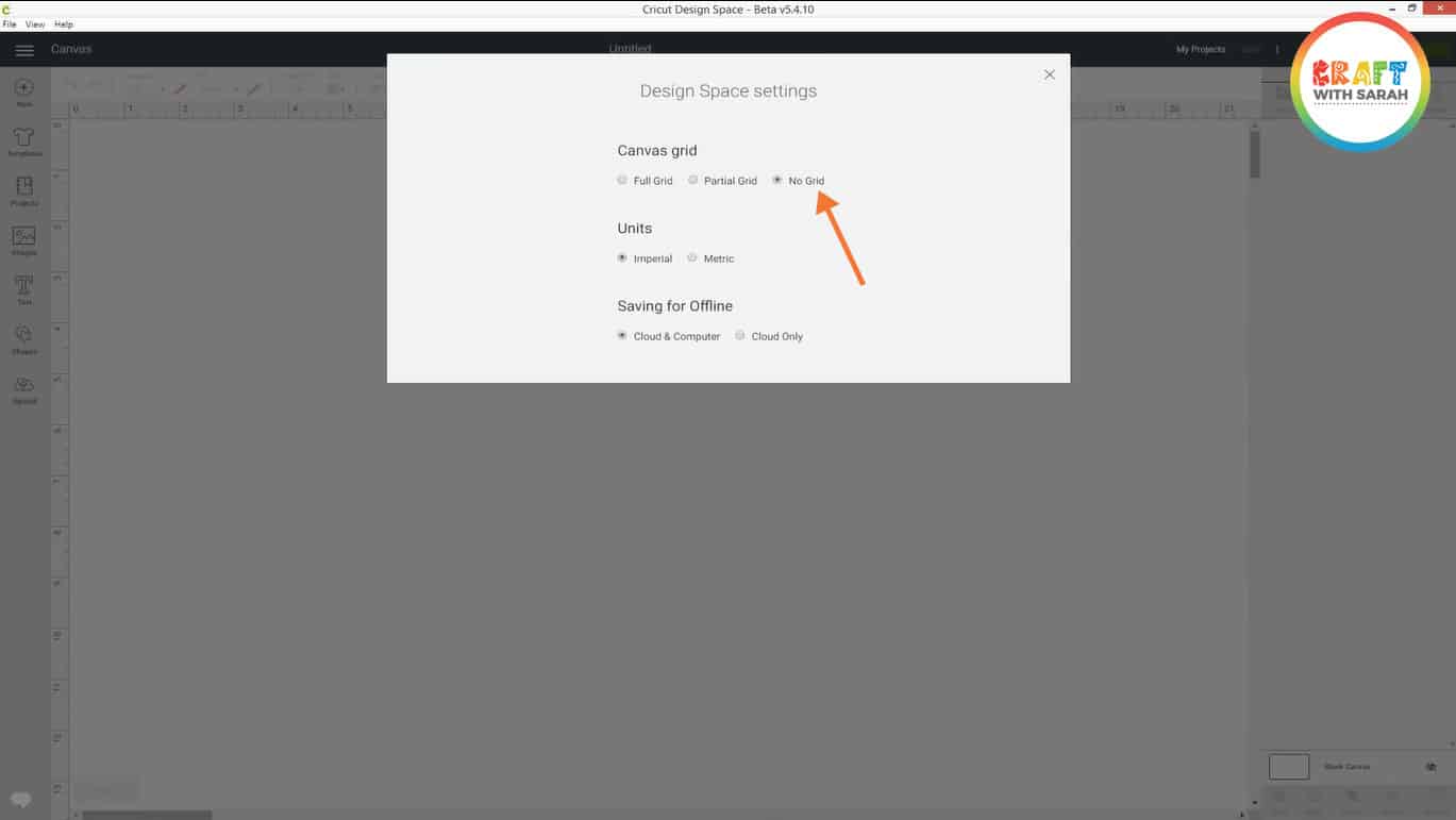 How to Remove Grid Lines in Cricut Design Space Craft With Sarah