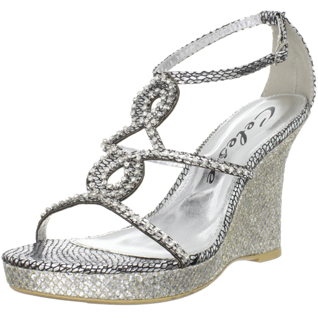 Rhinestone Wedge Sandals