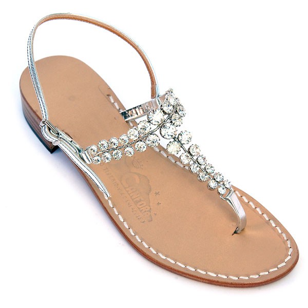 Silver Rhinestone Sandals