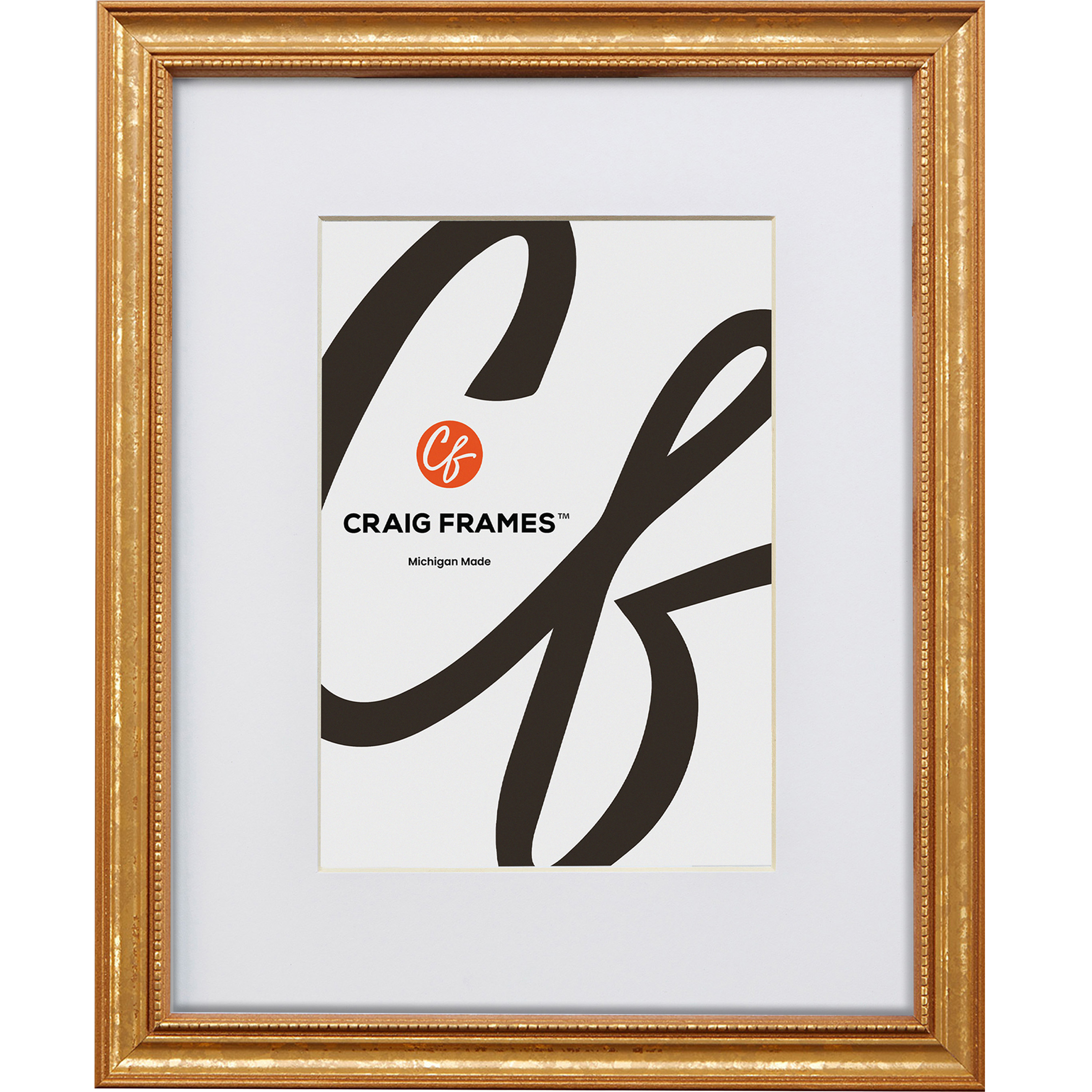 Craig Frames 314GD 24x36 Ornate Gold Picture Frame Matted to Display