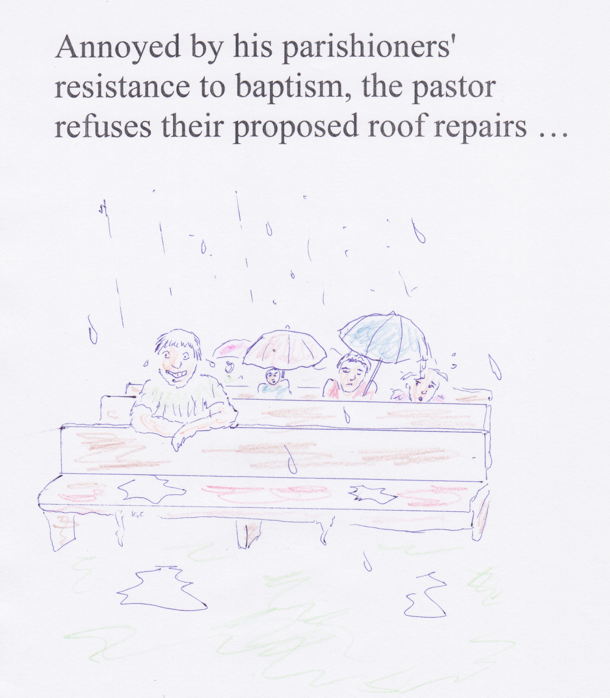 Leaky roof baptism Bible Background