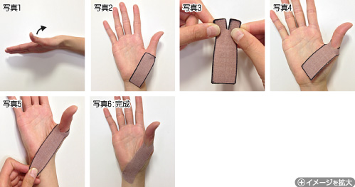 親指に対するテーピング | Cramerjapan 親指に対するテーピング | Cramerjapan