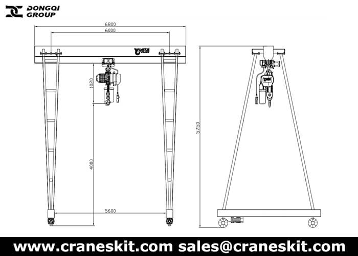 Go to taobao for shopping 5 Ton Portable Fixed Height Gantry Cranes