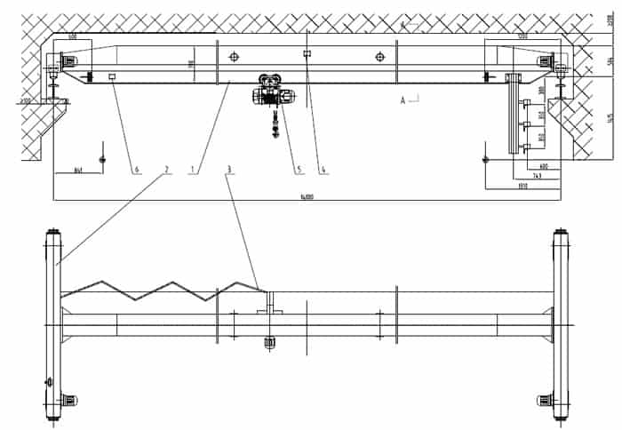 Single girder overhead crane applied in Thailand valve plant Crane