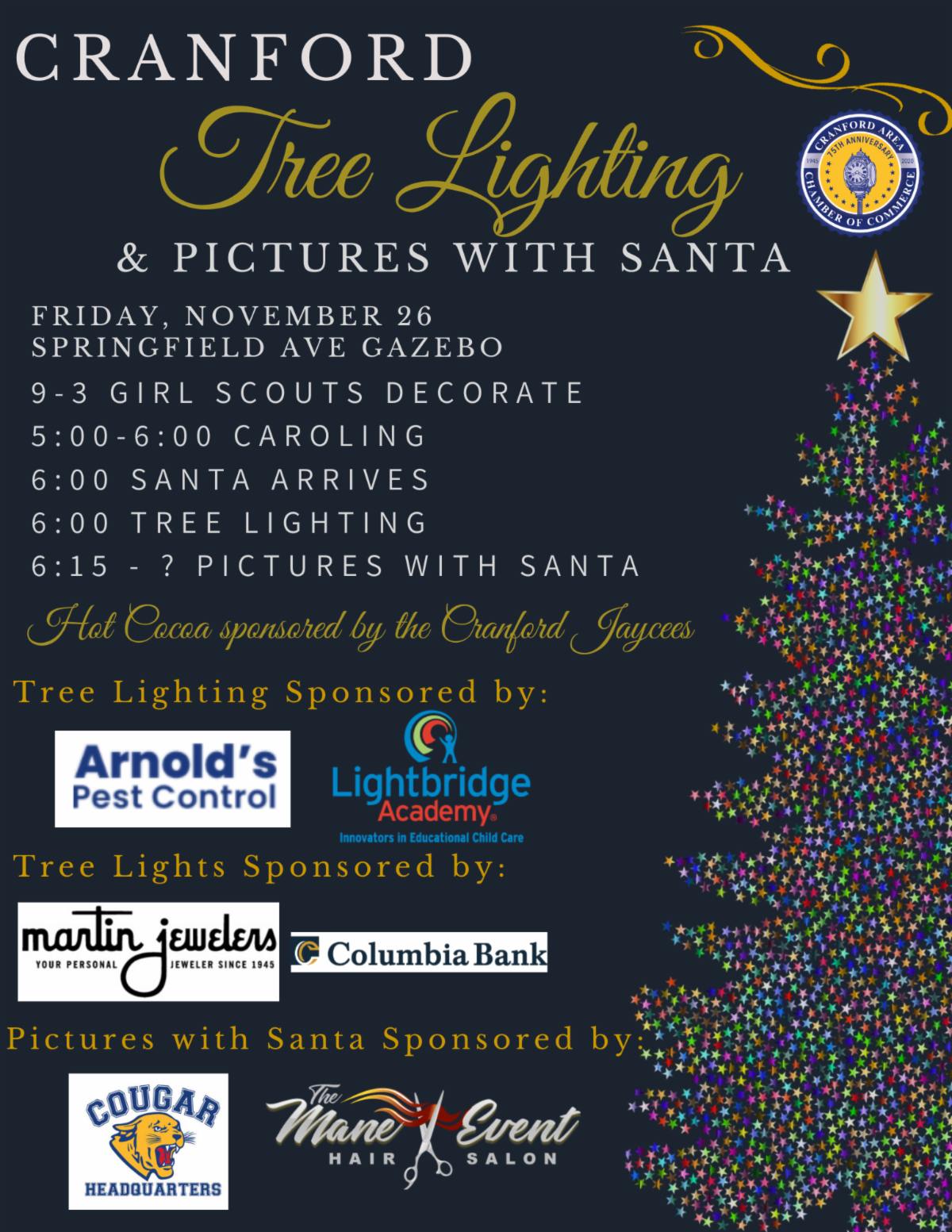 Cranford Christmas Tree Lighting & Pictures with Santa Cranford Online