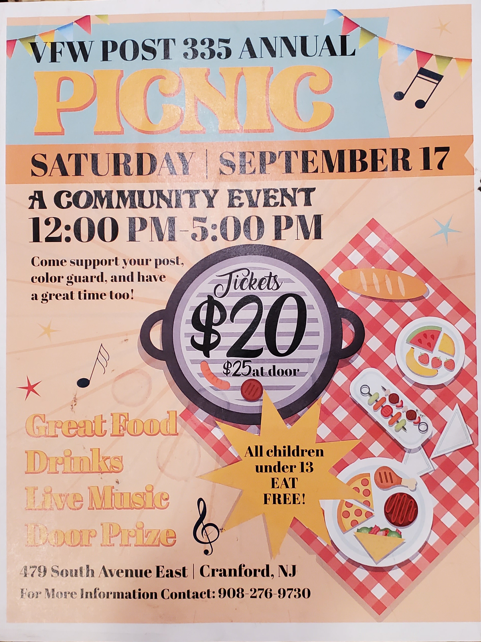 VFW Post 335 Annual Picnic Cranford Online