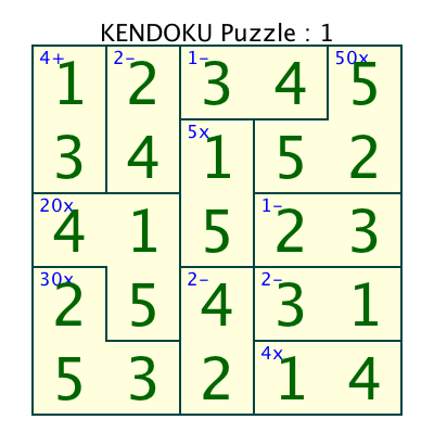 Kendoku Puzzles
