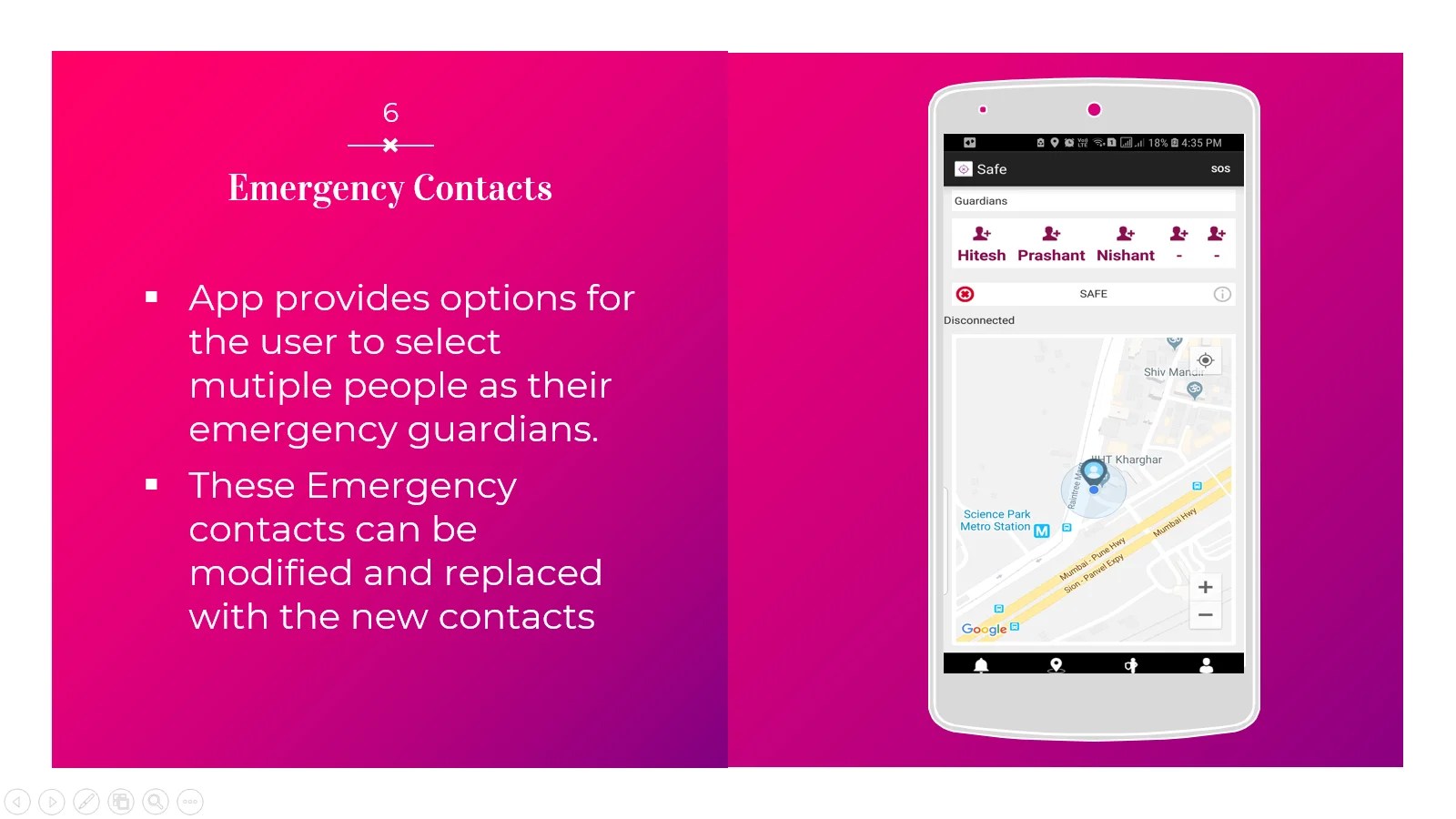 Sanjeevani women safety app by cravingcode technologies Portfolio Page