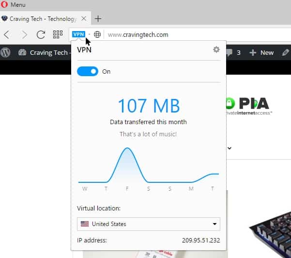 Free builtin VPN on your web browser to improve your security online